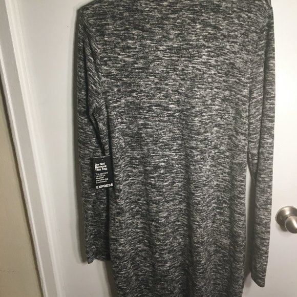 Women's Express Grey Moc Turtleneck Dress Shirt - Grey - Size XL/TG - Picture 5 of 7